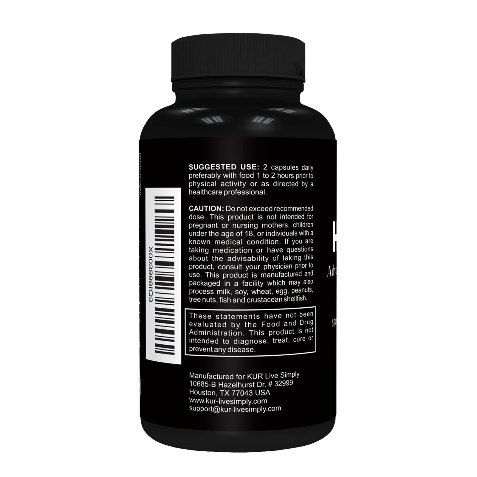 Hombre Male Enhancing Supplement – Add 2 in 60 Days With 60 Count (Pack of 1)