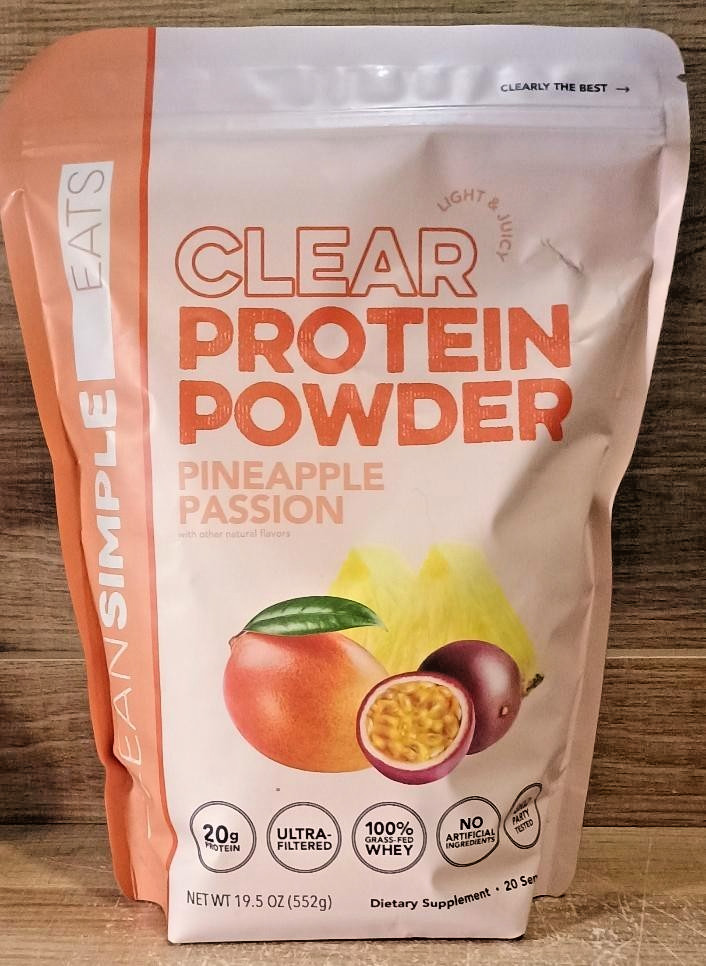 Clear Protein Powder 100% Grass-Fed Whey Pineapple Passion 19.5oz CLEAN SIMPLE