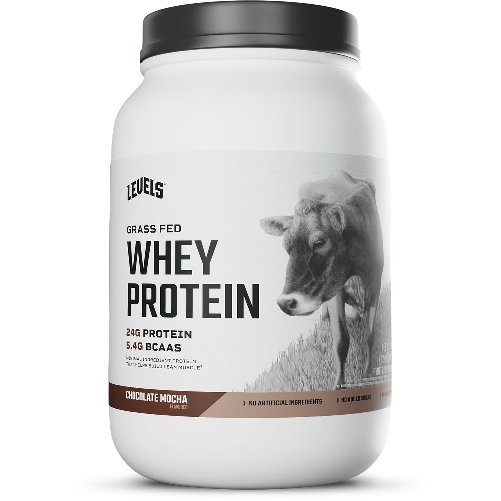 Levels Grass Fed Whey Protein Powder No Artificials 24G of Protein Chocolate …