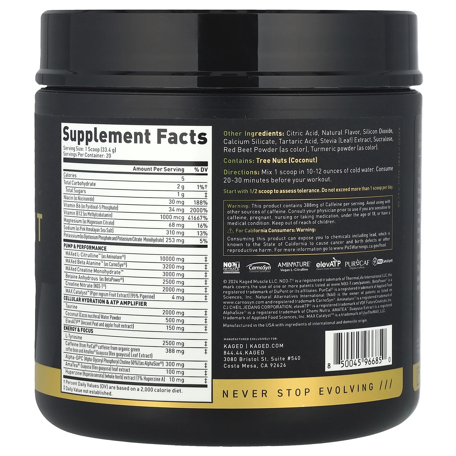 Elite Series, Pre-Workout, Strawberry Lemonade, 1.47 Lb (668 G)