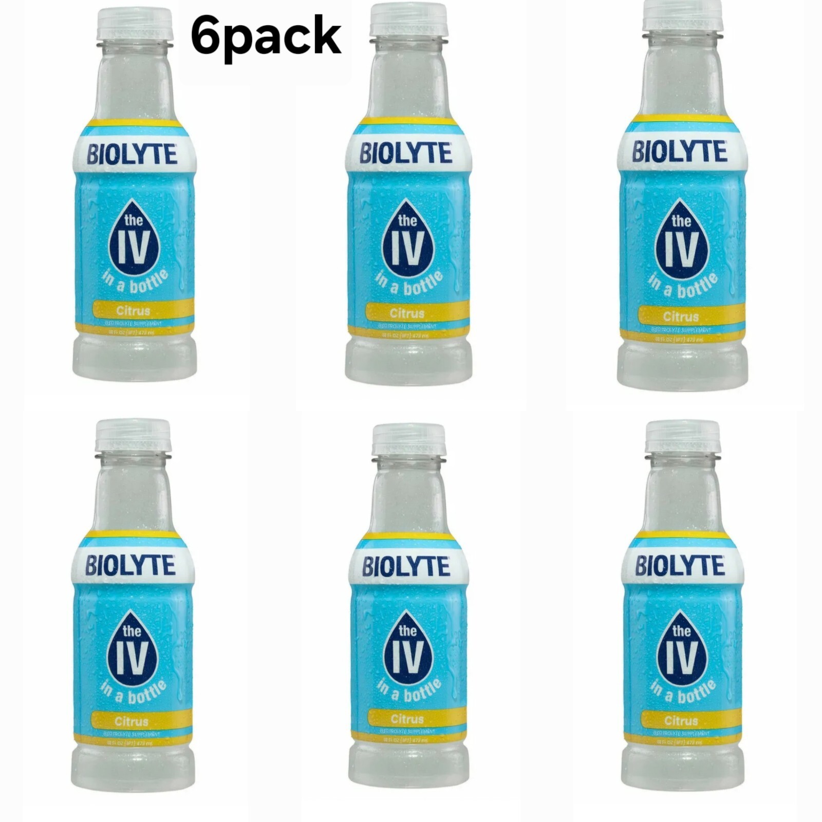 BIOLYTE Electrolyte IV in a Bottle Electrolyte Drink for Rapid Hydration 6pack