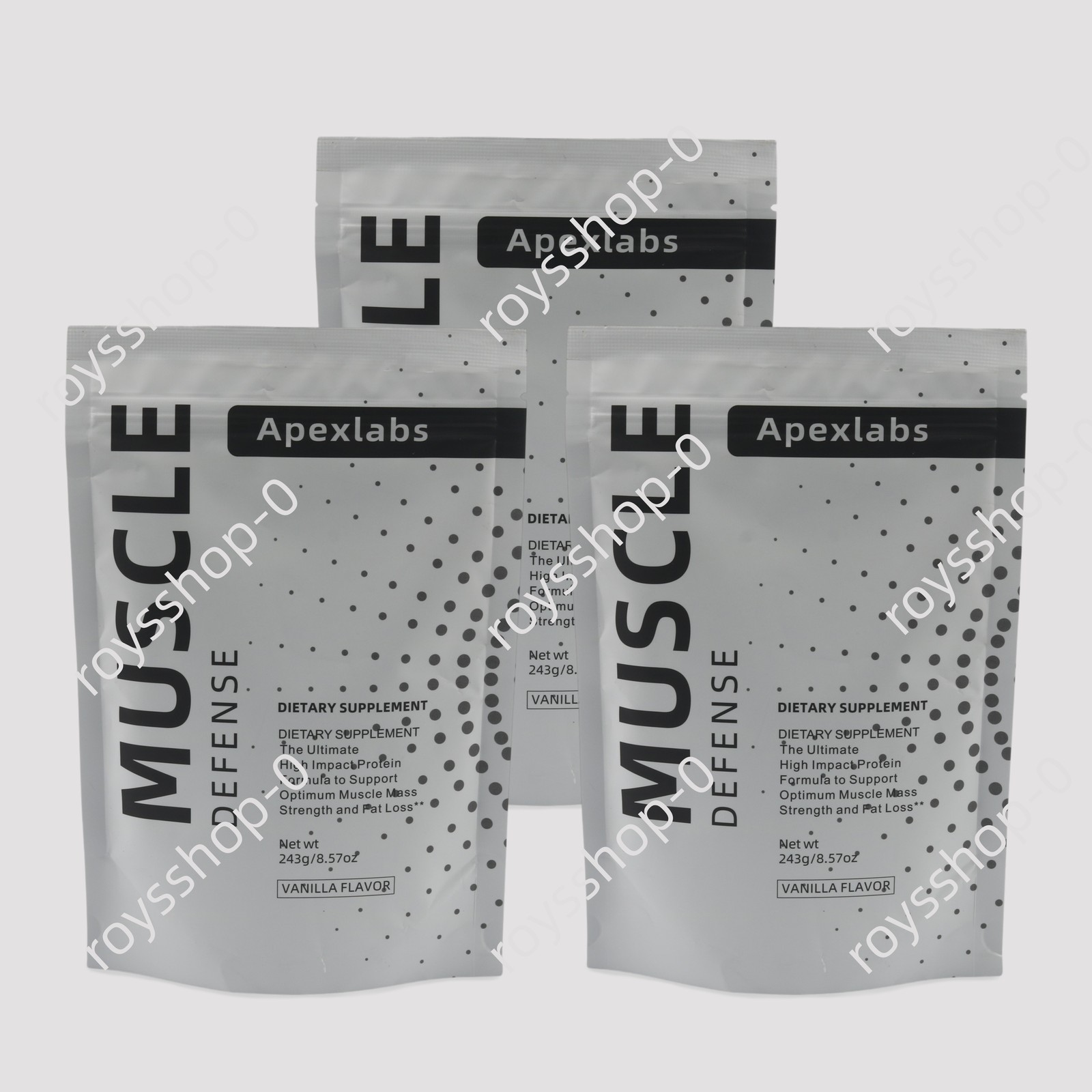 1-5pack Apex Labs Muscle Defense Dietary Supplement, Vanilla 8.57 oz – NEW