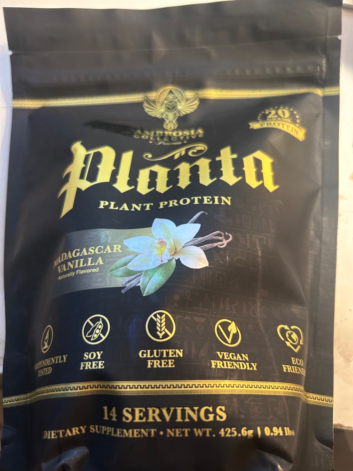 Ambrosia Collective Planta Plant Protein Madagascar Vanilla Vegan 14 Servings