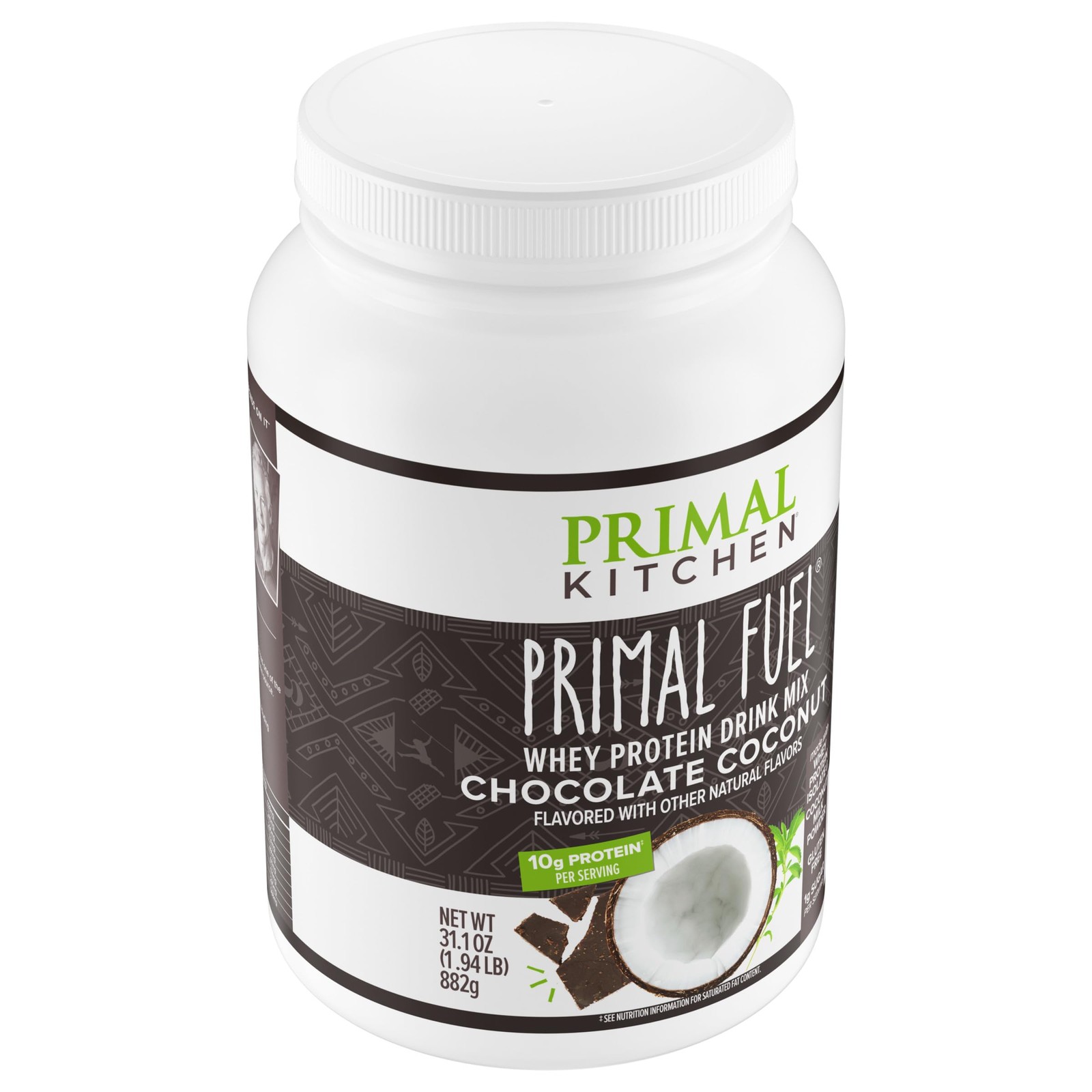Primal Fuel Chocolate Coconut Whey Protein Powder, Gluten and Soy Free, 1.94 …