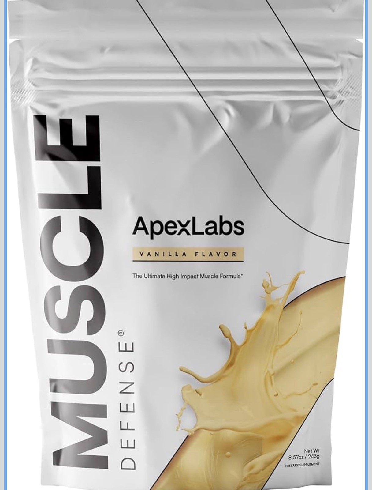 Muscle Defense Vanilla – ApexLabs High Protein – Fat Loss – 2 Packages Exp 11/27