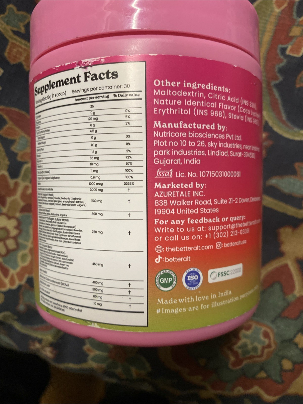 BetterAlt Creatine+ With Glowchemy All In One