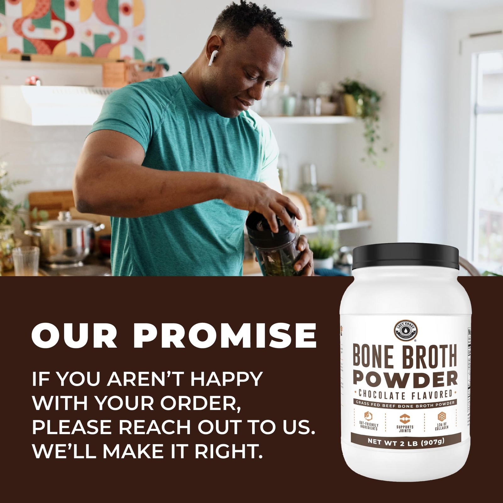 Chocolate Bone Broth Protein Powder 100% Grass Fed Beef Bone Broth with 16g …