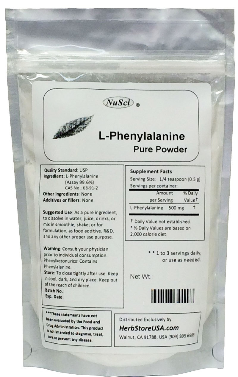 L-Phenylalanine pure powder 100g (3.52oz) healthy mental energy mood weight