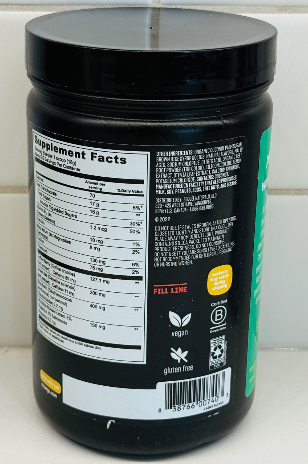 Vega Sport Plant-Based Pre-Workout Energizer Strawberry Lemonade 1 LB 1oz New