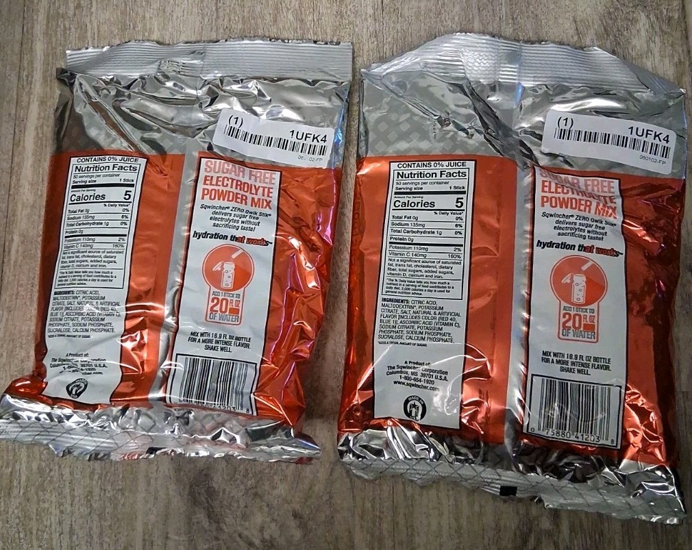 Lot Of 2 Sqwincher ZERO Qwik Stik – Fruit Punch Sugar Free 50 =100 Pack New