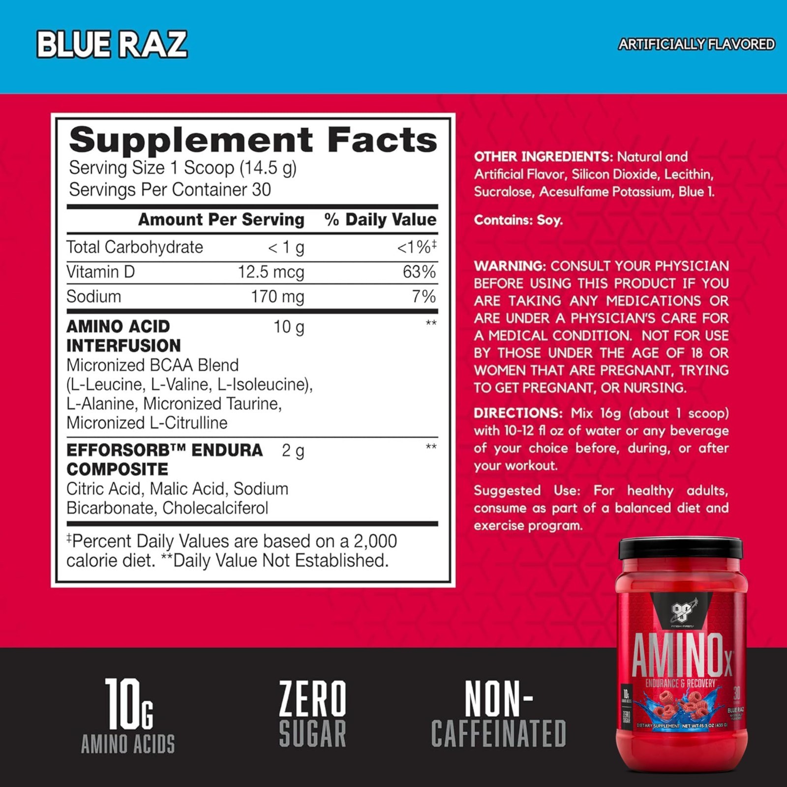 Pre Workout & Intra Workout Bundle – NO XPLODE & Amino X, Blue Raspberry, 60 Ser