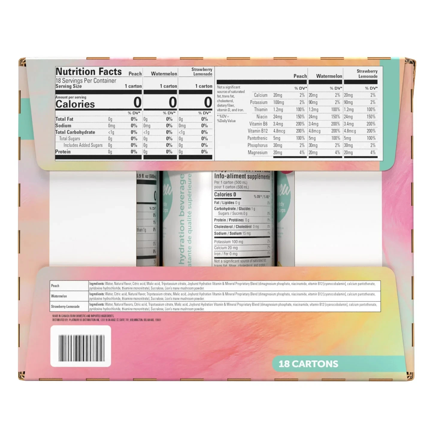 Joyburst Hydration Drink Variety Pack 16.9 oz 18 Count Electrolyte Drinks