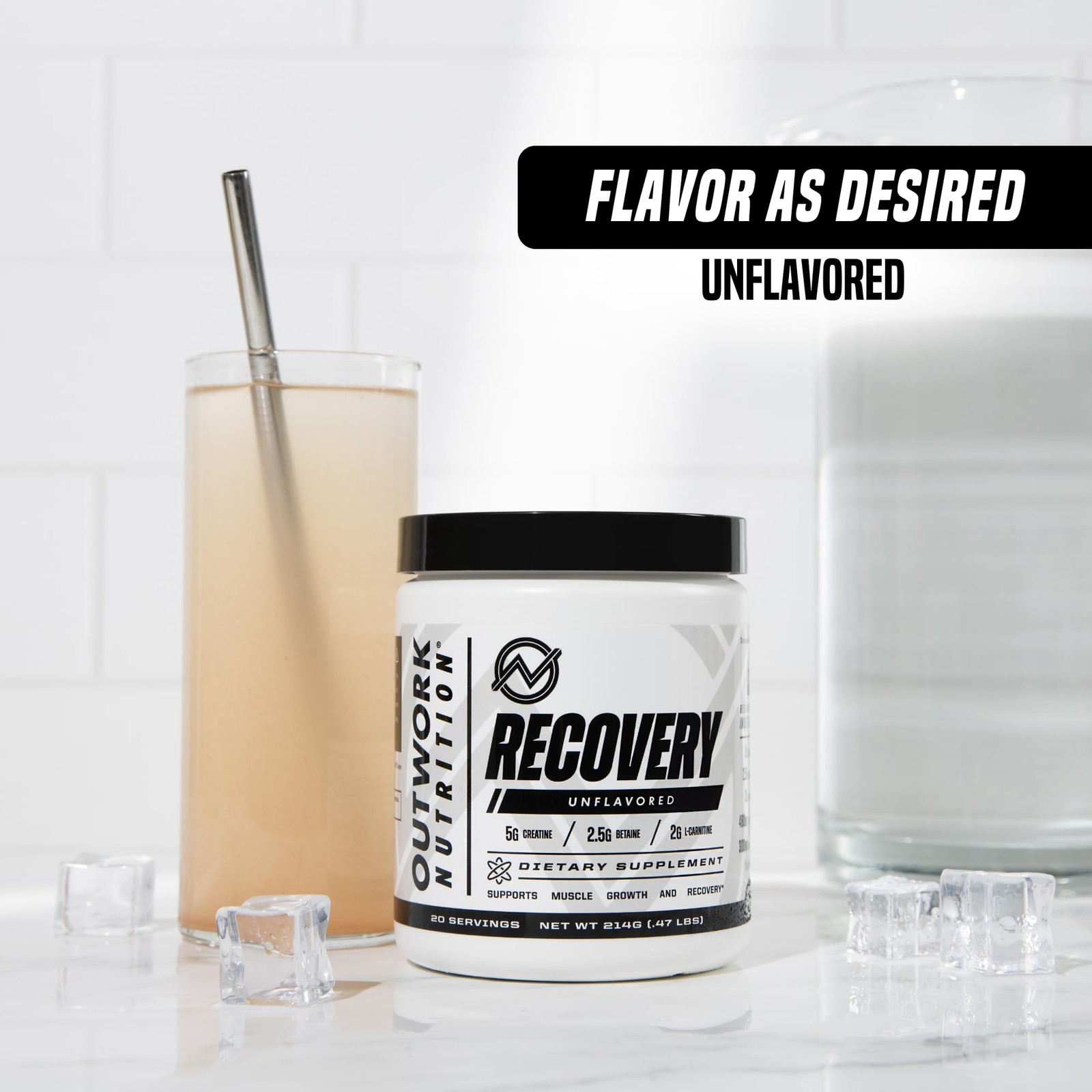 Outwork Nutrition Post Workout Recovery Powder Creatine Monohydrate, KSM66 A…