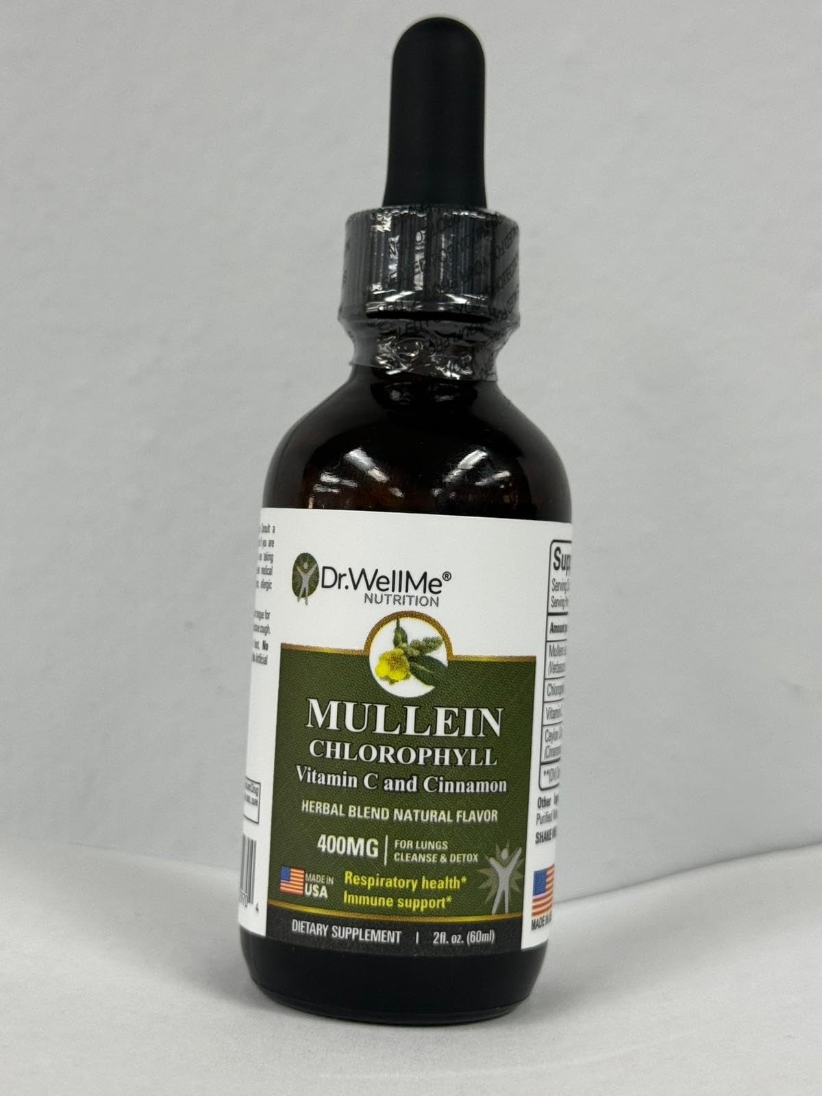 Dr.WellMe Mullein Chlorophyll 2 fl oz Liquid Drops – 2 Fl Oz (Pack of 1)