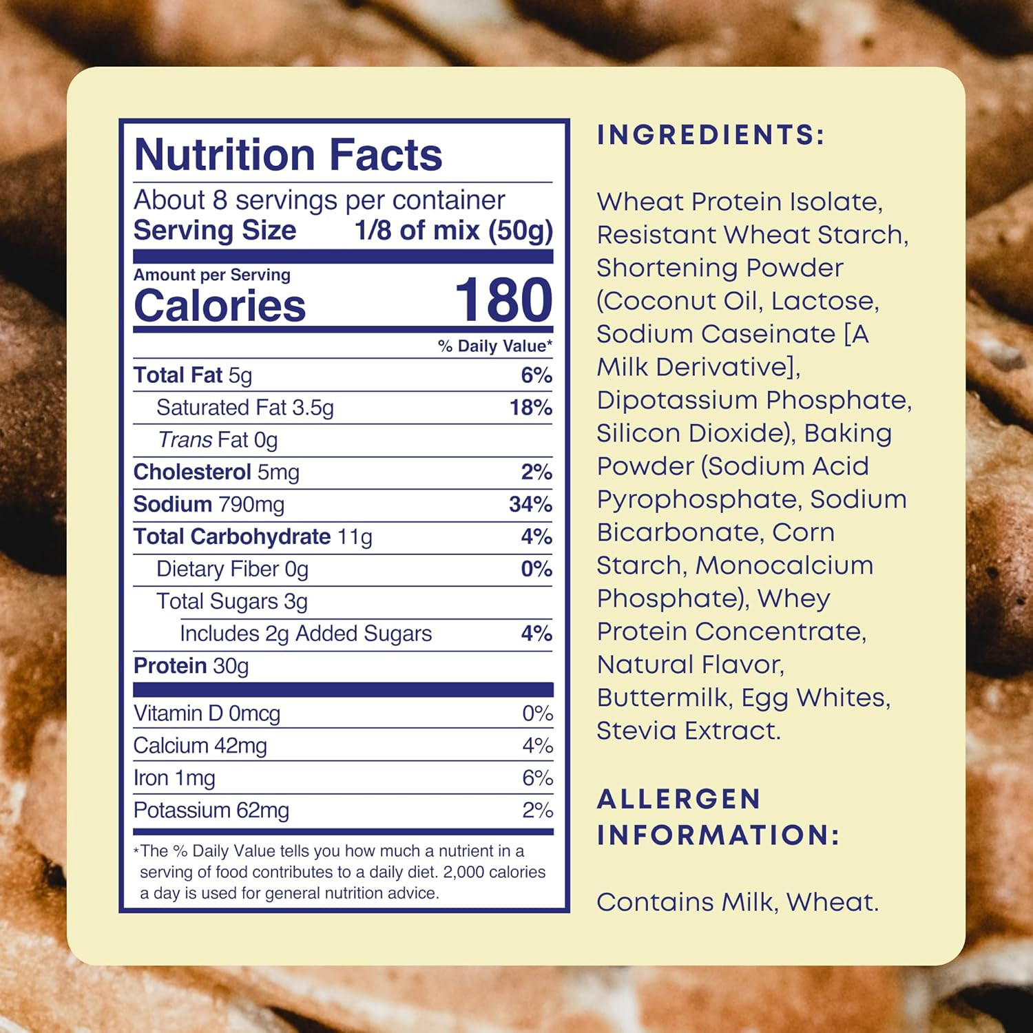 Protein Pancake Mix & Protein Waffle Mix by Phoros Nutrition 30G of Protein