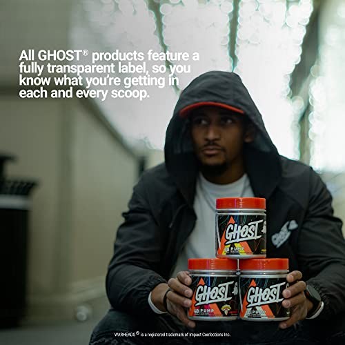 GHOST Pump Stim-Free Pre-Workout Powder, Pineapple, 40 Servings, Vegan