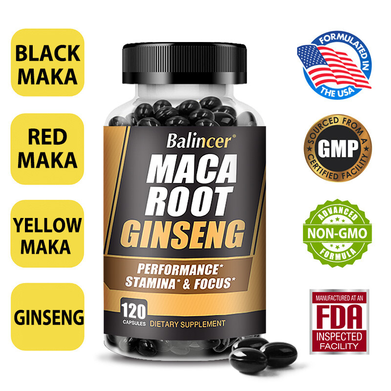 Maca Root & Ginseng Extract | Stamina | Mood | Energy for Men & Women