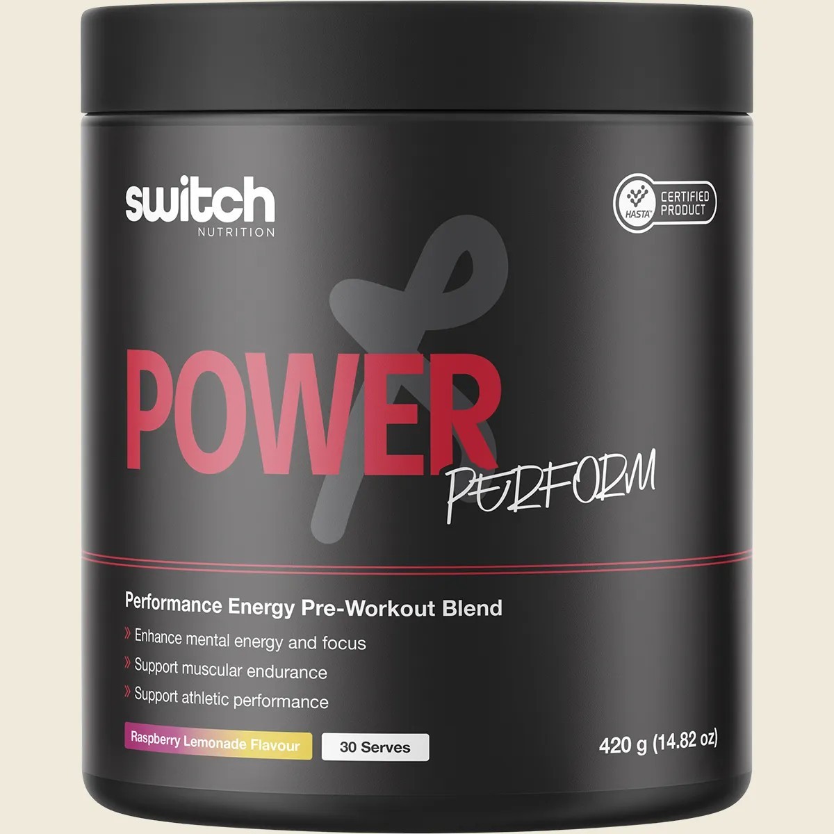 New Switch Nutrition Power Perform Pre-Workout Blend Raspberry Lemonad 420g