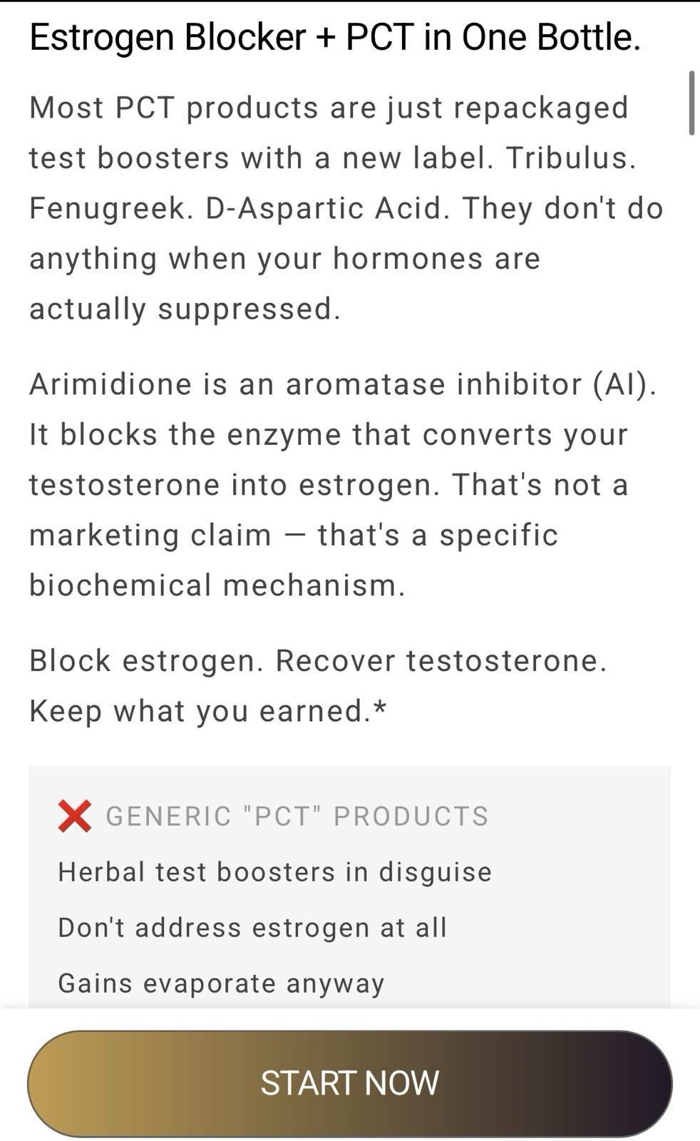 Post Cycle Therapy Stack Test Optimizer Arimotase Inhibitor By Vintage Muscle