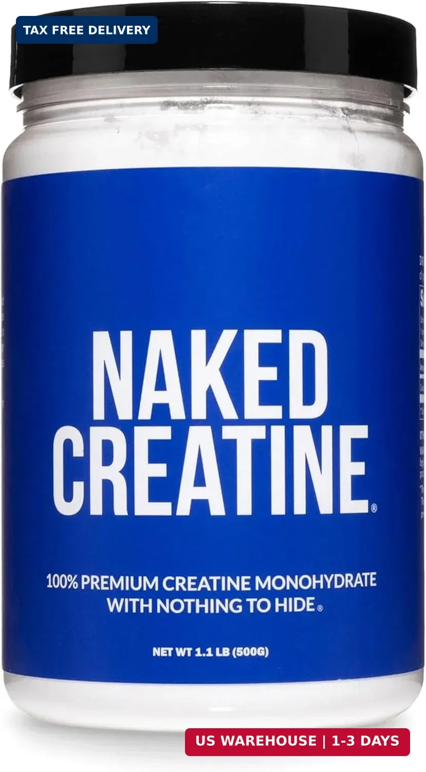 NAKED Pure Micronized Creatine Monohydrate Powder – NSF Certified, Unflavored, 5