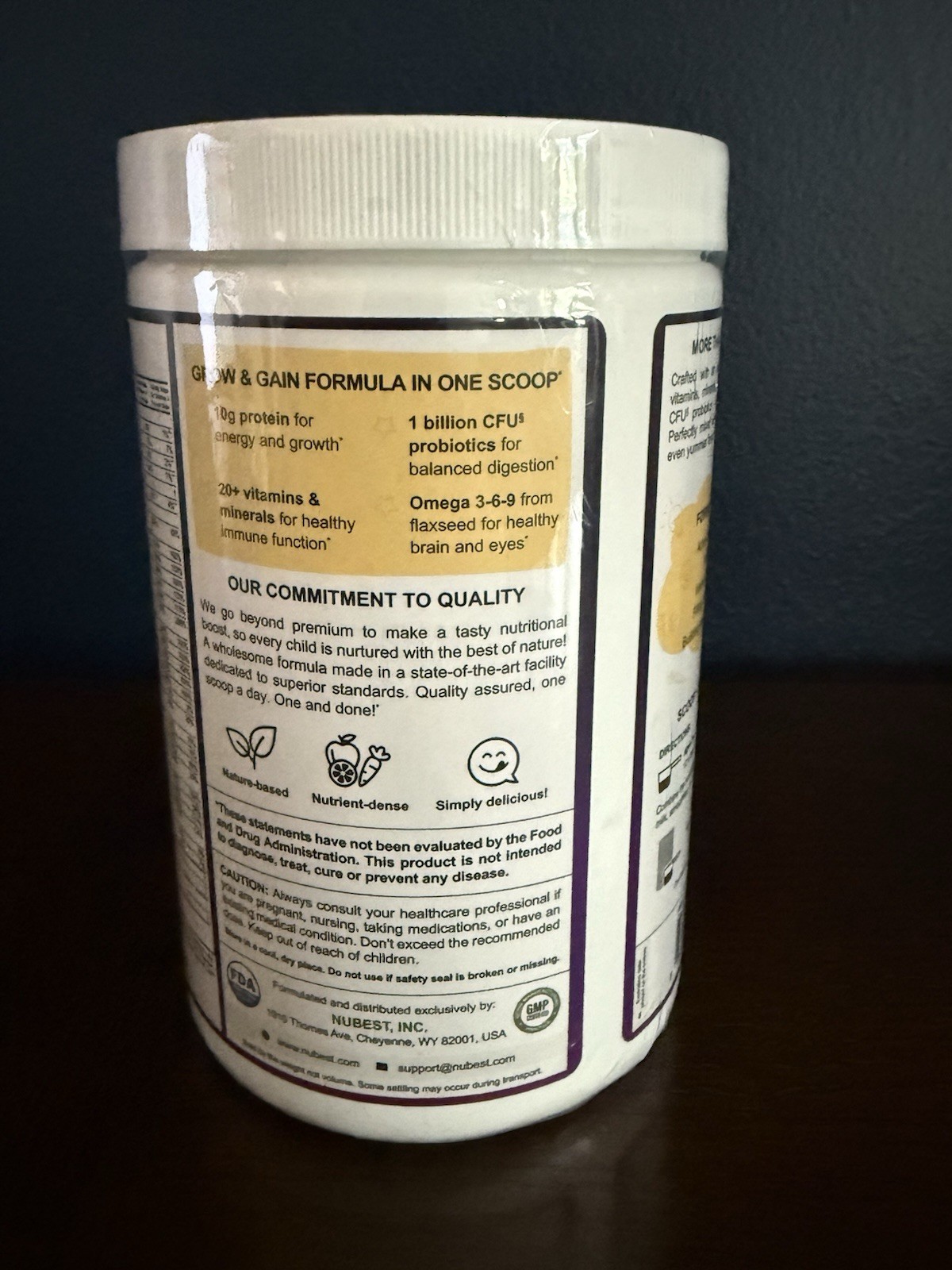 NuBest Tall Premium Kids Growth Protein Powder Chocolate Flavor 12 Oz