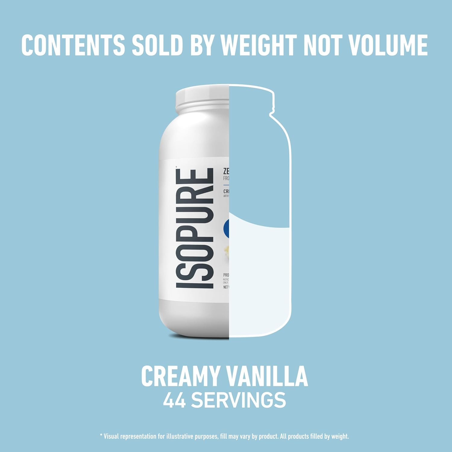 Zero Carb 100% Pure Whey Isolate Protein Powder, Lactose Free, Gluten Free, with