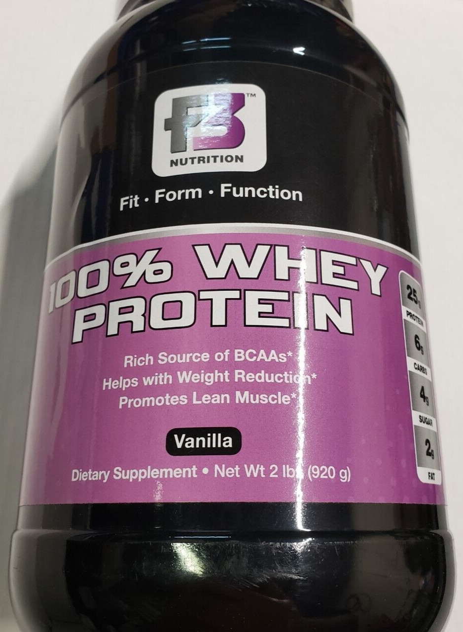 F3 NUTRITION – 100% Whey Protein – VANILLA – 2 lbs – Lean Muscle – Exp 5/2024