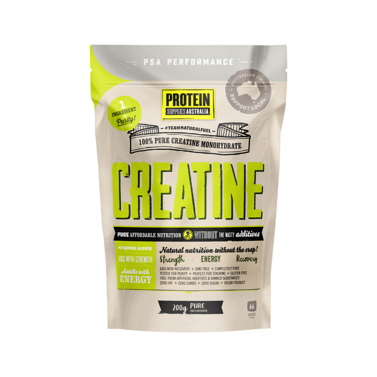 New Protein Supplies Australia Creatine Pure 200g