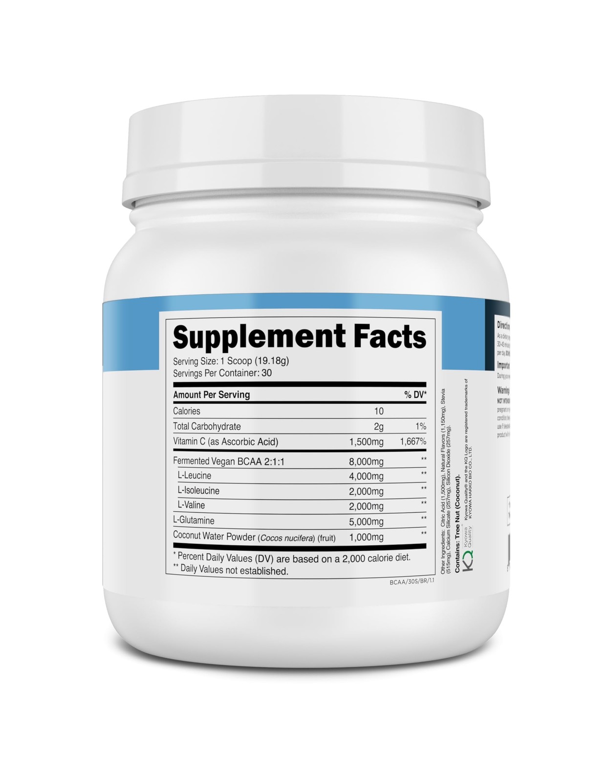 Transparent Labs BCAA Glutamine 8000 Mg of BCAA Powder with L Glutamine for …