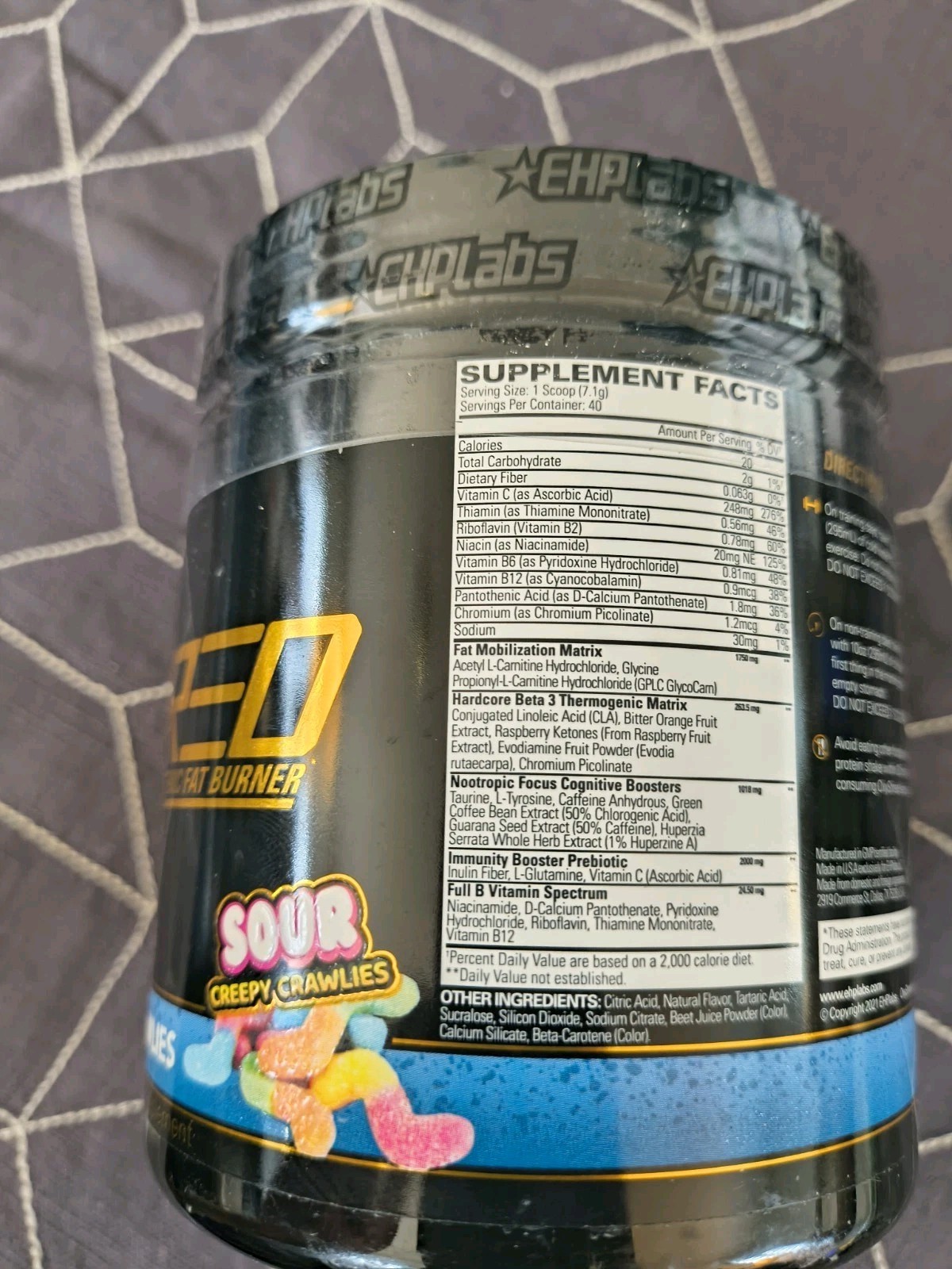 EHPLABS OXYSHRED HARDCORE Sour Gummies Thermogenic Fat Burner Bb 12/31/26