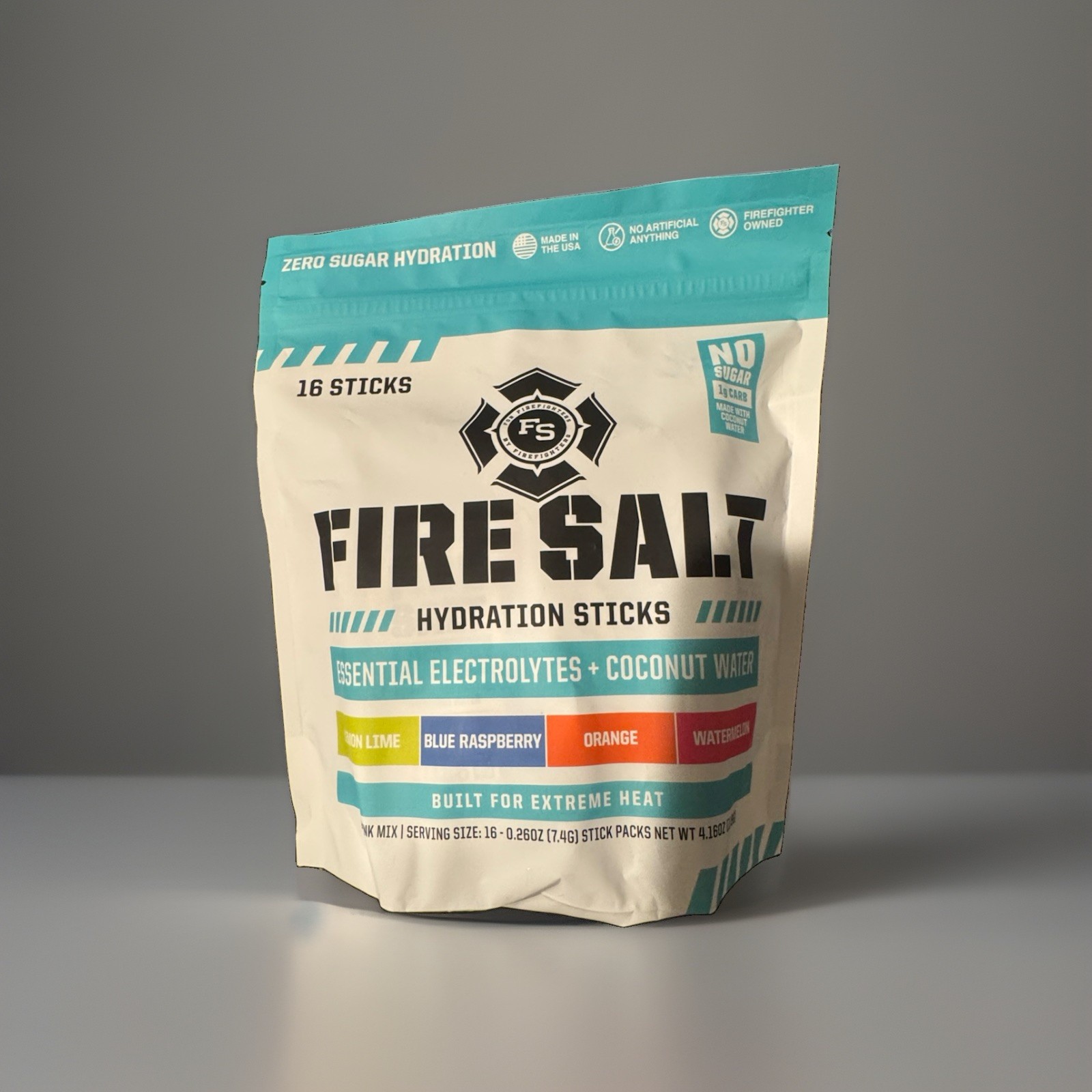 Fire Salt Electrolyte Hydration Powder Sticks Variety Pack Sugar-Free Vegan 16ct