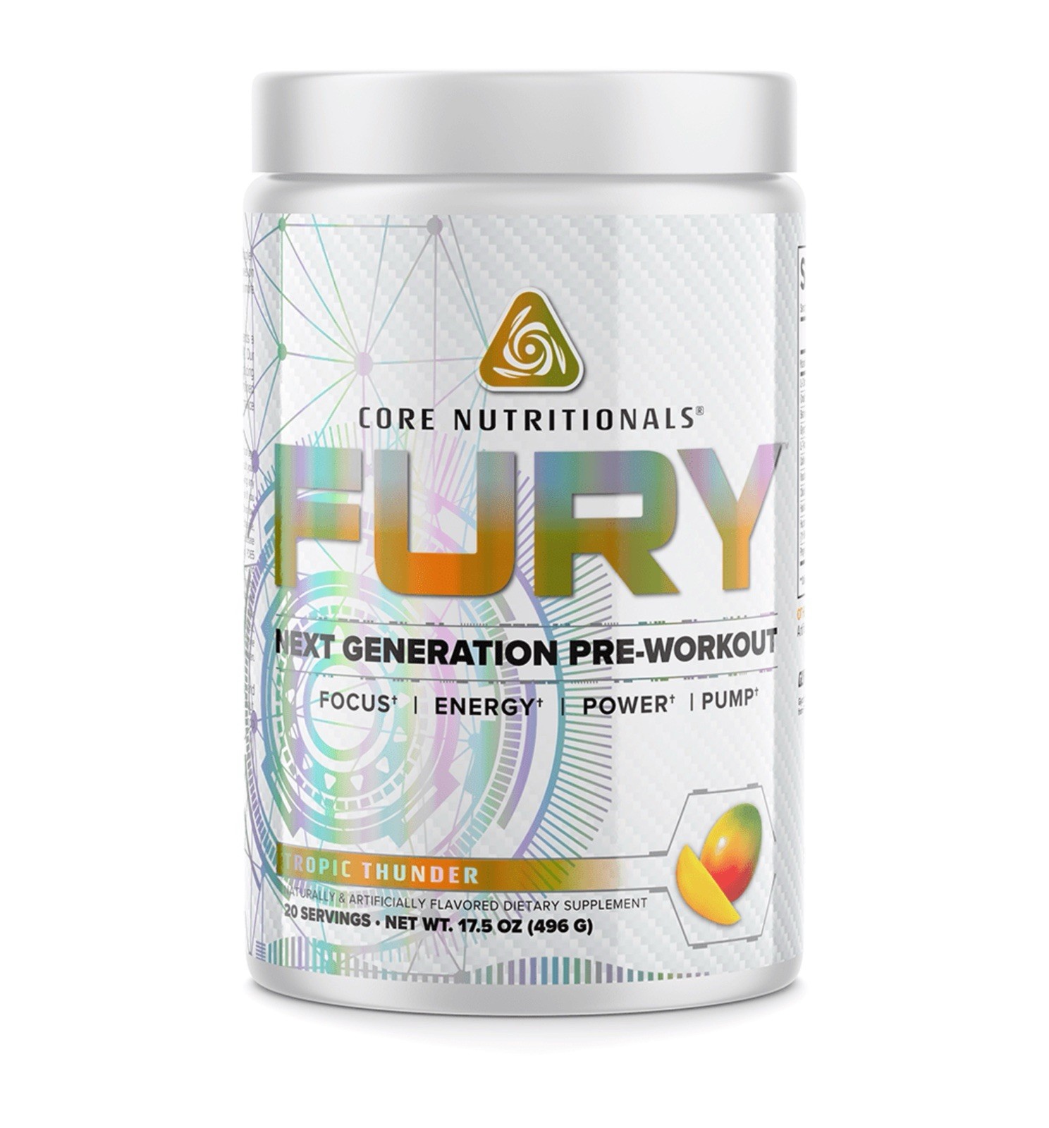 PRE-WORKOUT – Core Nutritionals- FURY – TROPIC THUNDER [17.5oz] EX 01/25