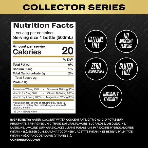 PRIME Hydration KSI, Collector Series 16.9oz 8 Pack Variety Drink