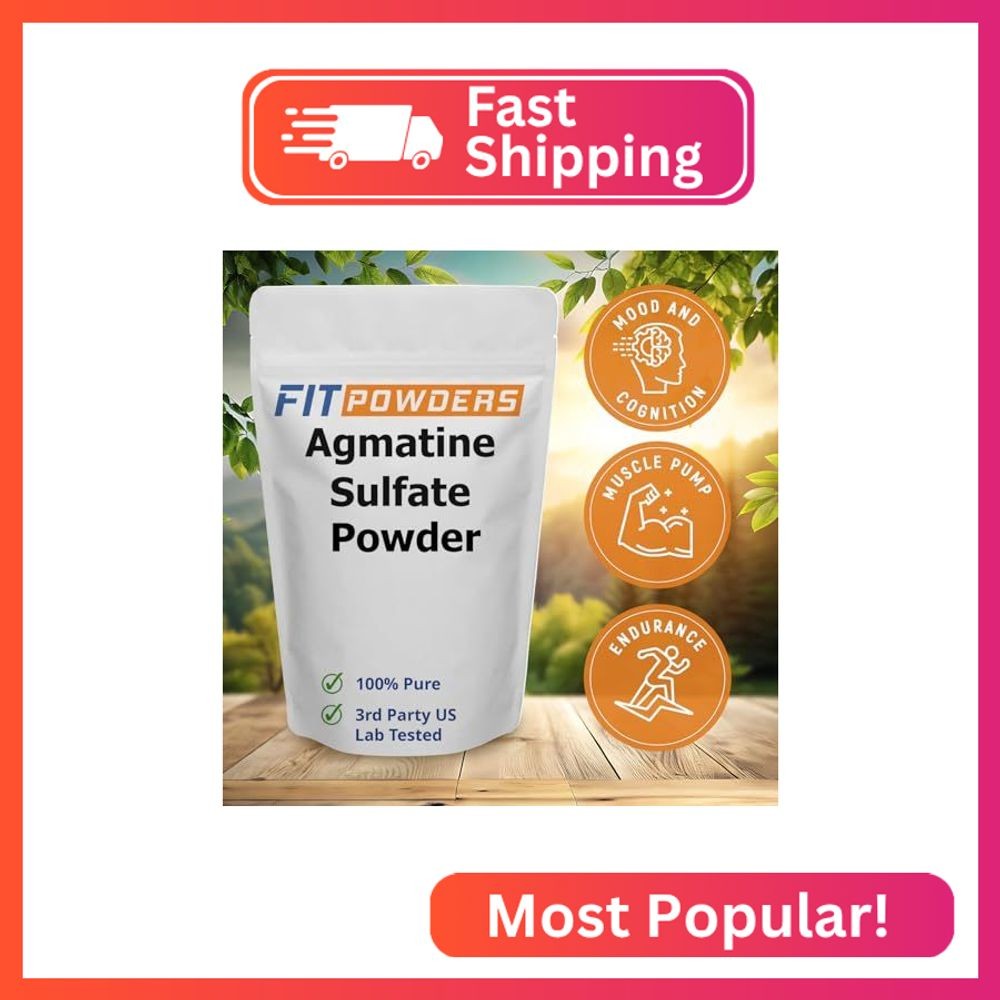 FitPowders Agmatine Sulfate Powder | Pure Agmatine Powder | Nitric Oxide Supplem