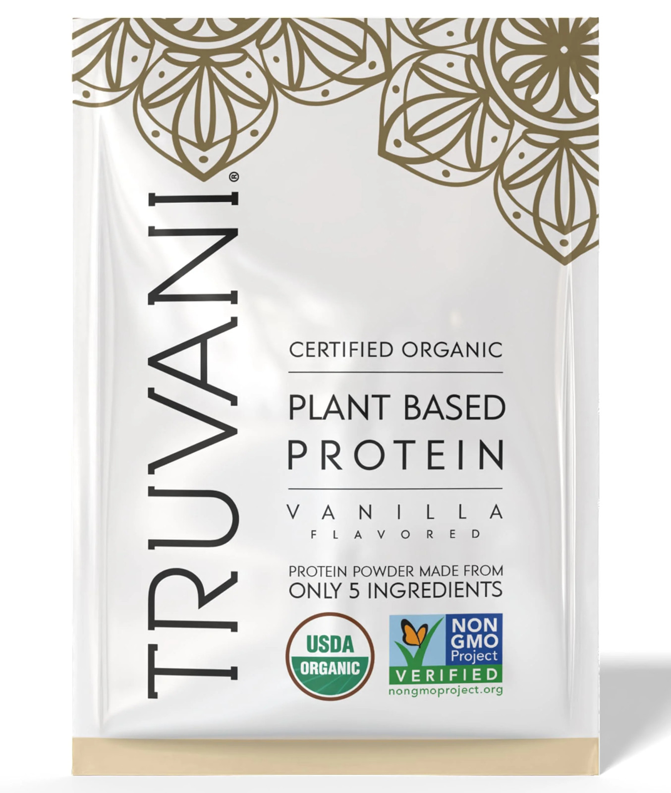 Truvani Organic Vanilla Protein Powder 10 Pack, 10.20 Ounce