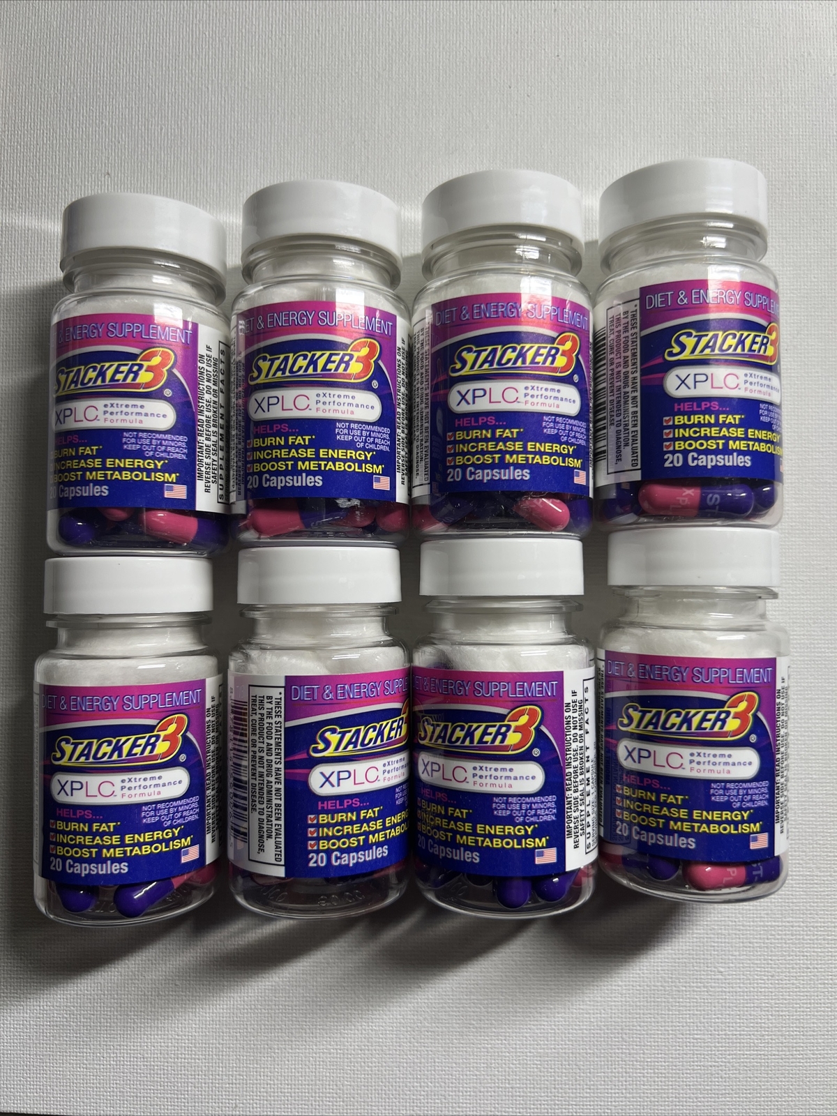 8x 20ct Stacker 3 XPLC Bottles Dietary Supplement Weight Loss 160 Pill FREE SHIP