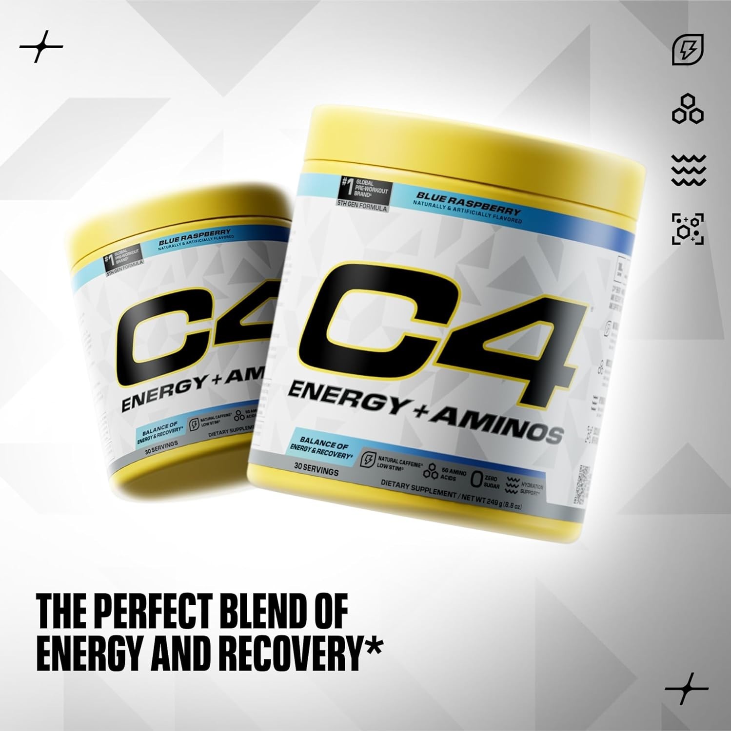 Boost Energy & Muscle Recovery with C4 Energy + Aminos – 30 Servings, Zero Sugar