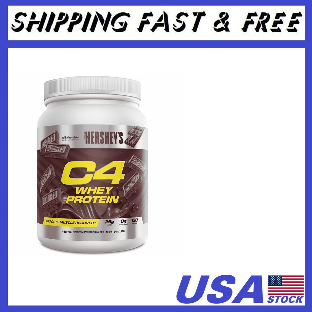 C4 Pro Whey Protein Powder, Hershey’s Milk Chocolate Flavor, 25g of Protein