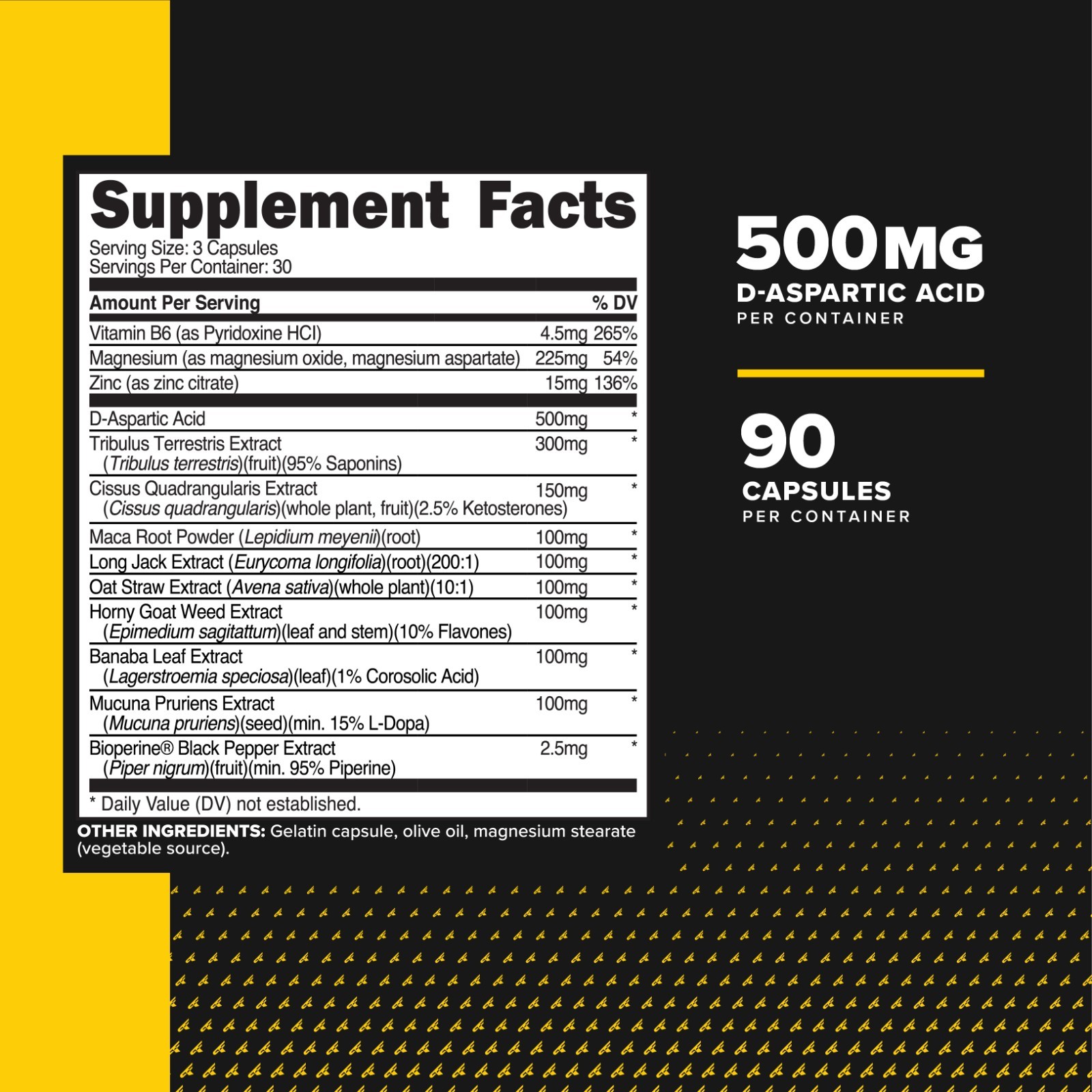 Primaforce T. Complex 90 Capsules, 500mg D-Aspartic Acid Per Serving