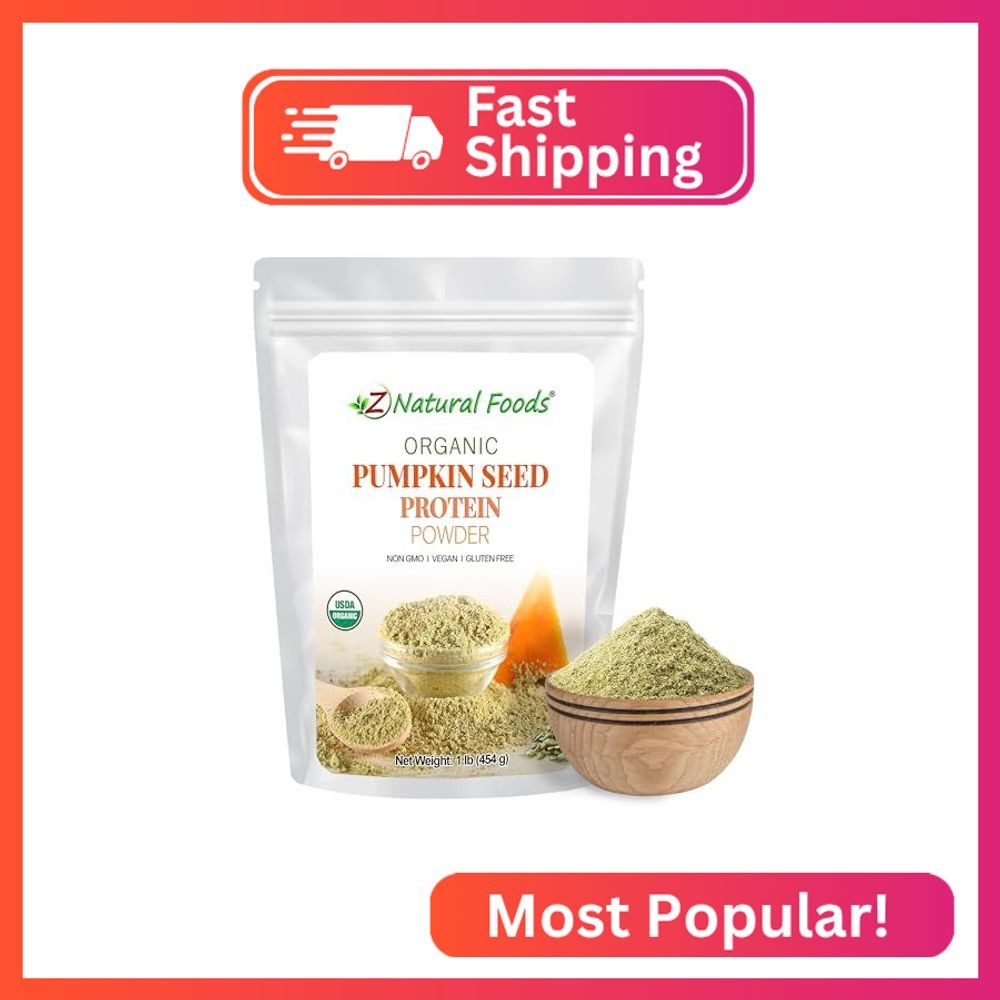 Z Natural Foods Organic Pumpkin Seed Protein Powder – Nutrient-Dense Fiber Suppl