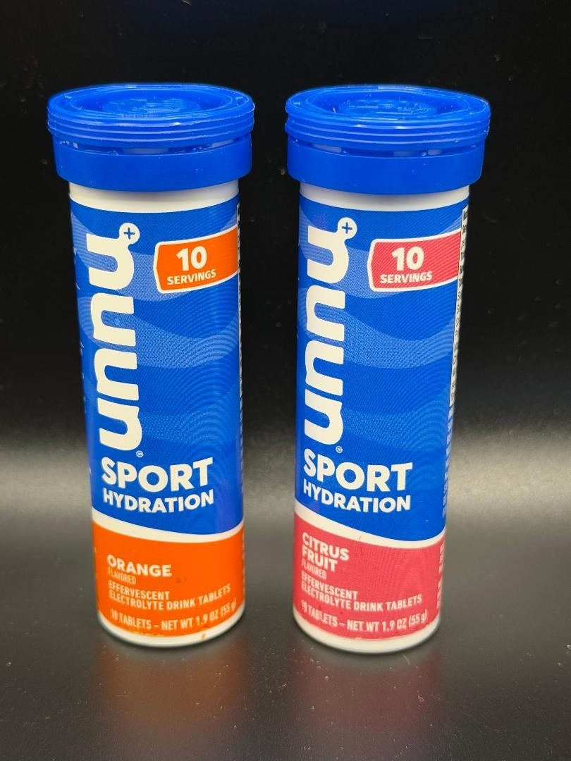2X NUUN Sport Hydration Electrolyte Tubes 10 Count Tablets Each Orange/Citrus