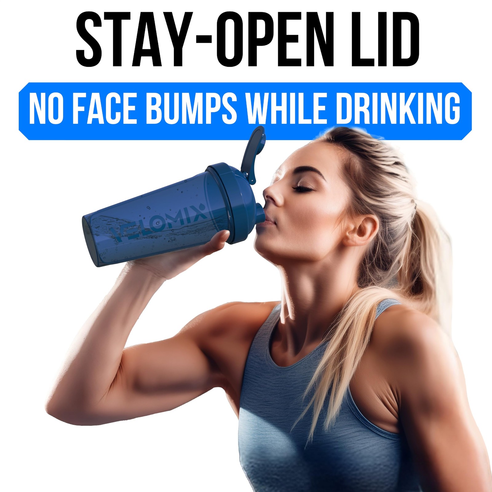 VELOMIX 2 Pack 28oz Protein Shaker Bottle for Protein Mixes Blue/Green 2x Wire