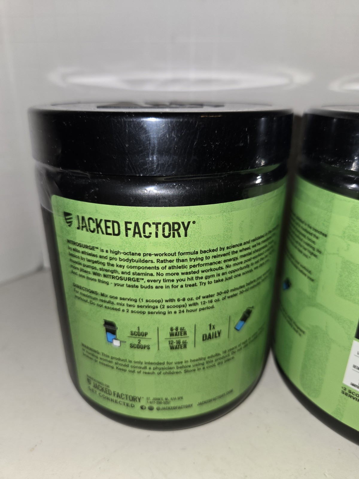 2 Nitrosurge Build Pre Workout approx 30 Serv Blue Raspberry EXP 2/28 NEW