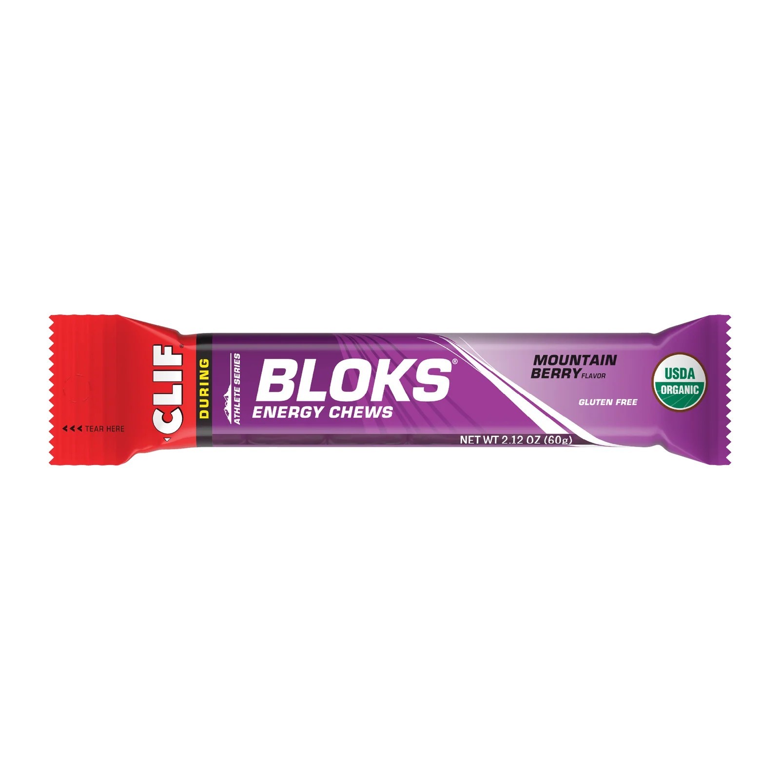 New CLIF Bloks Energy Chews Mountain Berry 18 Bars x 60g