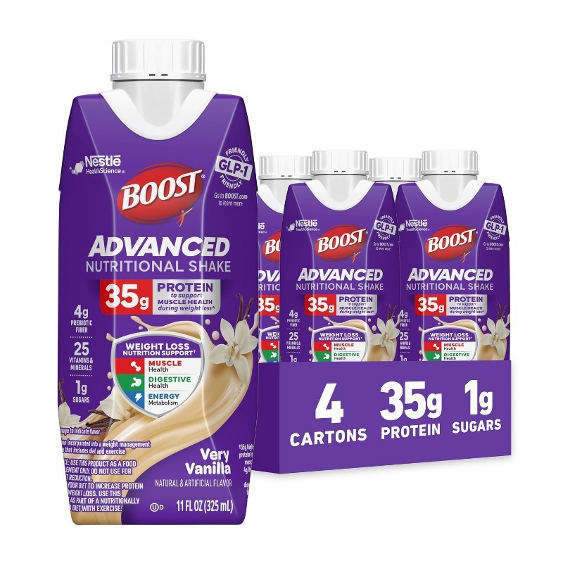 Boost Vanilla Protein Shake 4pk, 35g Protein, Ready to Drink