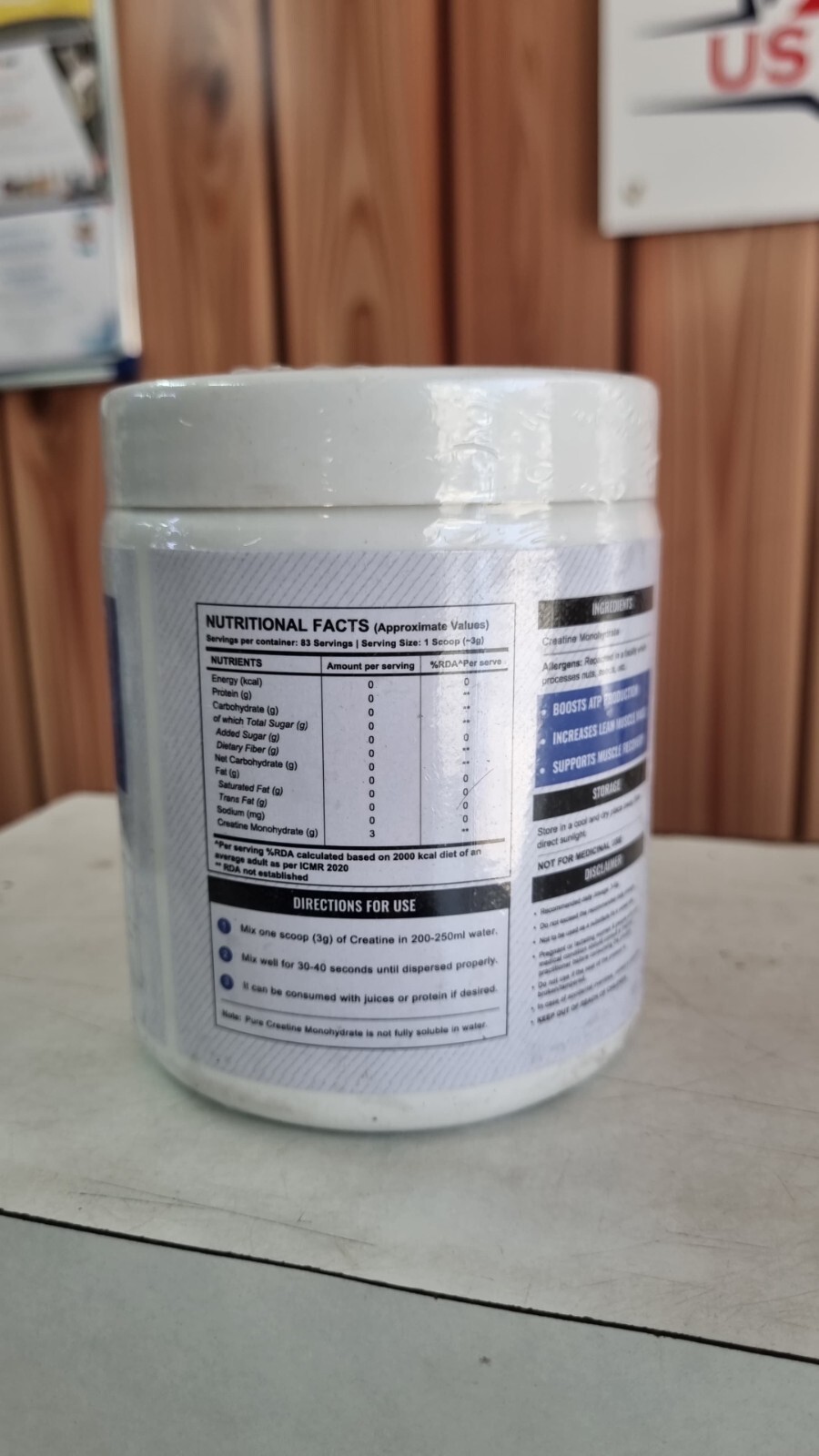 MICRONISED Creatine For Muscle Growth 250 gm