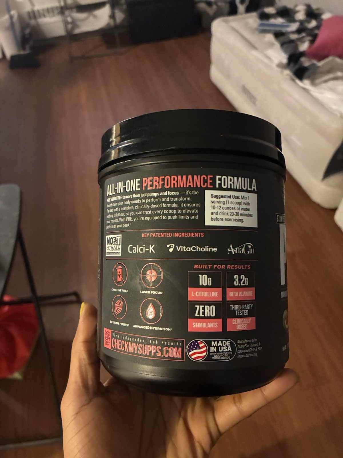 NUTRABIO (STIM FREE PRE) MAXIMUM STRENGTH PRE-WORKOUT
