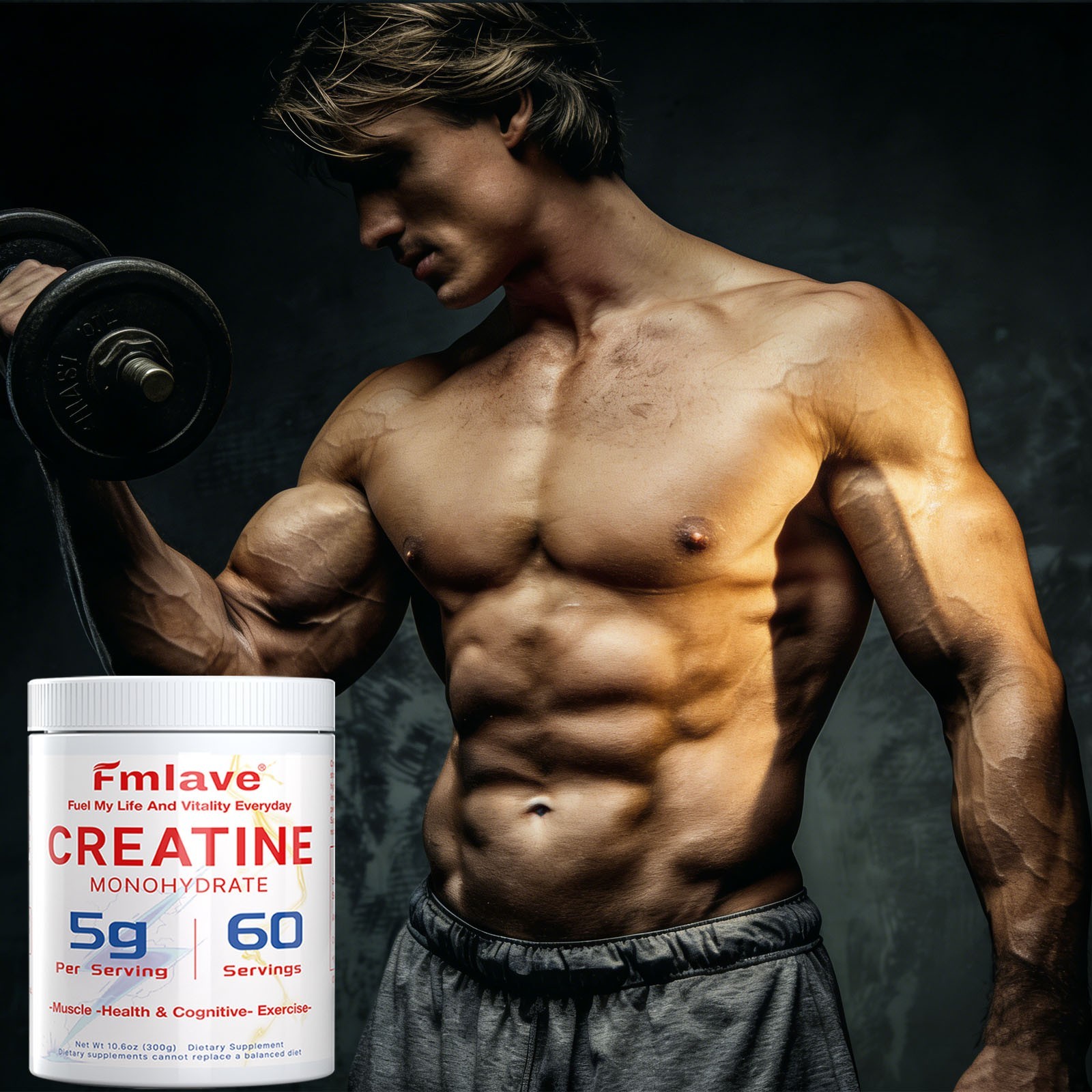 Creatine Monohydrate Powder Pure Micronized Creatine Muscle Recovery + Builder