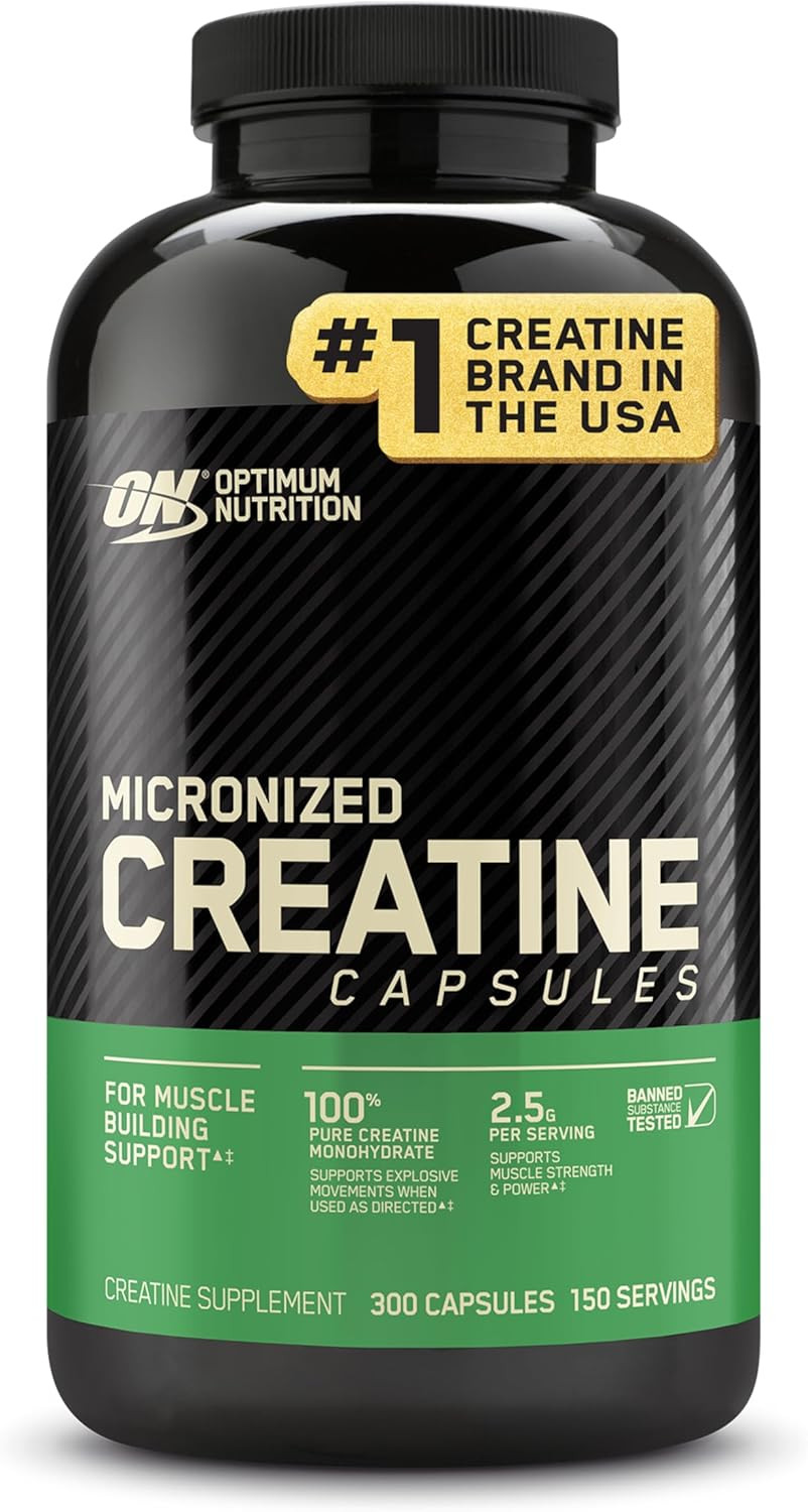 Optimum Nutrition Micronized Creatine Monohydrate 300 Capsules, KetoPro, 2500Mg