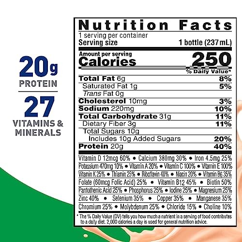 BOOST High Protein with Fiber Complete Nutritional Drink, Creamy Strawberry, …